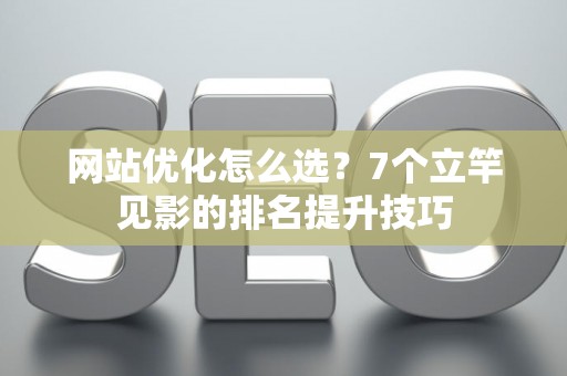 网站优化怎么选？7个立竿见影的排名提升技巧
